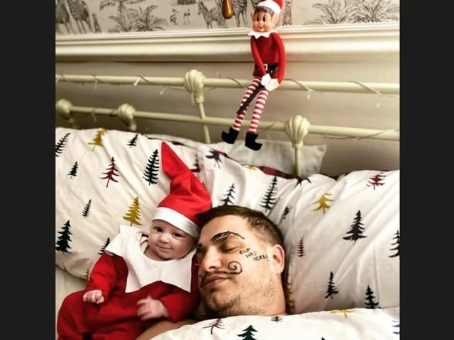 Cheeky Bubbles left her mark on her Daddy's face for December 11!