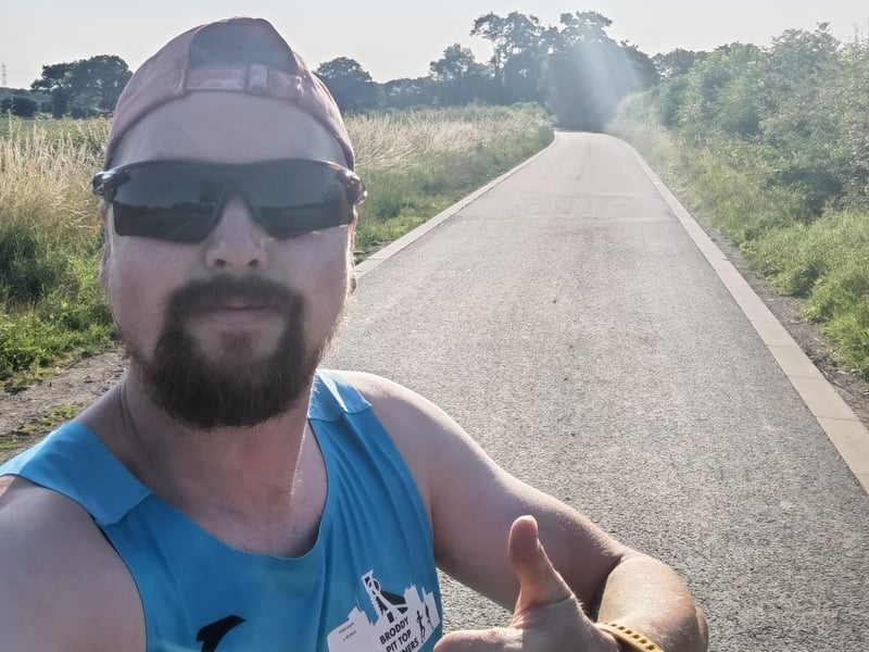 David Duffy has been running in this heat - don't envy him!