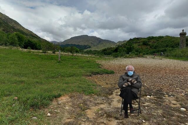 Catching up on Scottish history lessons, Bernie had a ponder in this location known as the site of the late 18th century Jacobite rebellion of Bonnie Prince Charlie.