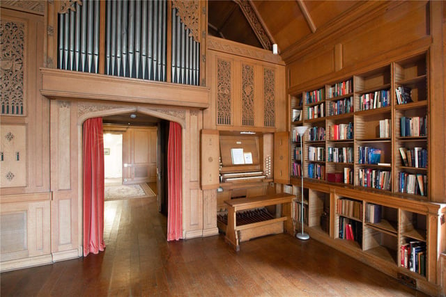 The first floor library was designed by the famous Scottish architect Sir Robert Lorimer and has an original grade A-listed Ingram organ with Welte Philharmonic roleplay mechanism.