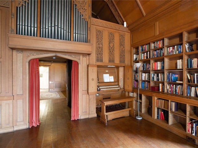 The first floor library was designed by the famous Scottish architect Sir Robert Lorimer and has an original grade A-listed Ingram organ with Welte Philharmonic roleplay mechanism.