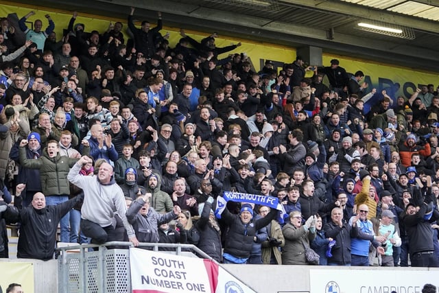 The 1,466 travelling fans enjoyed their day out in Cambridge. Picture: Jason Brown/ProSportsImages