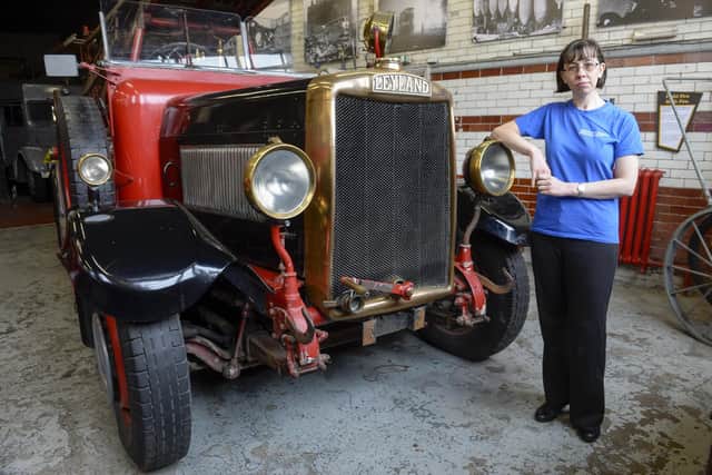 Helen Shepherd at the National Emergency Services Museum in Sheffied which has suffered several break-ins and vandalism over the past month
