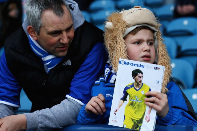A young Wednesdayite takes in the atmosphere during the FA Cup third round match with Milton Keynes Dons at Hillsborough in January 2013.