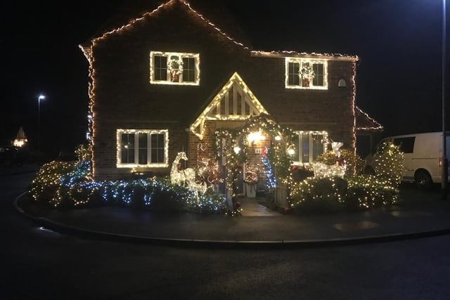 Homeowners on the Waverley estate have gone all out to deck their homes for Christmas - this is one of the beautifully decorated houses.