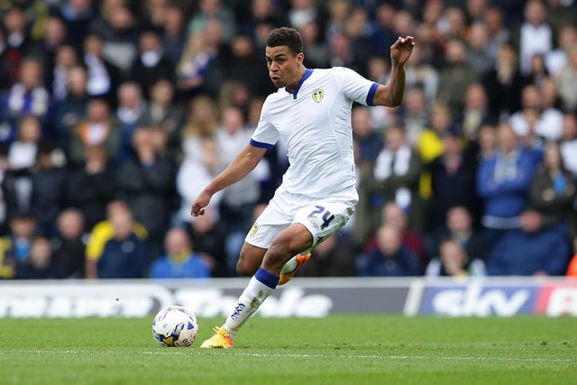 Leeds United's Tom Adeyemi with possesion during the Sky Bet Championship match against Brighton & Hove Albion at Elland Road on October 17, 2015 .