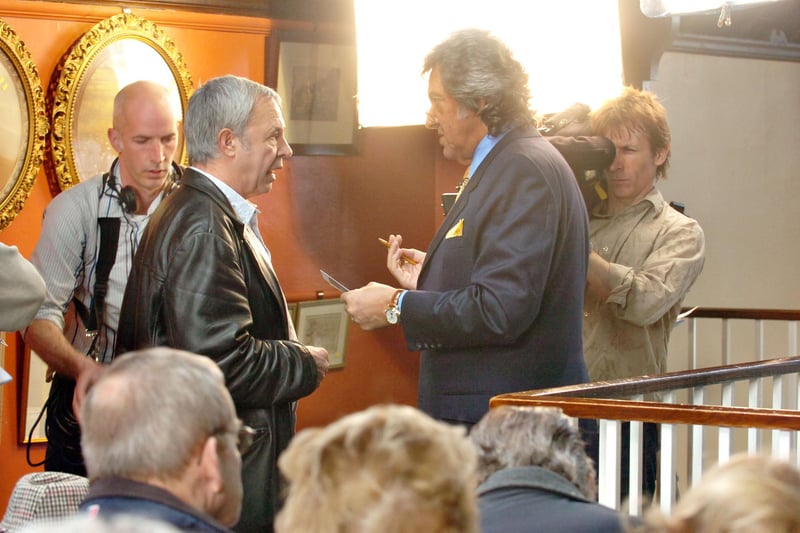 Antiques expert David Dickinson was pictured at Boldon Auction House where filming was under way for the Dickinson's Real Deal programme 13 years ago.