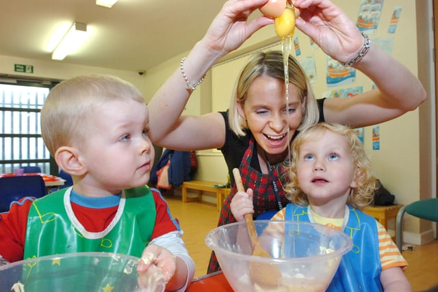 Baking was on the menu at Seaham Sure Start in 2008 and children got to learn all about healthy eating.