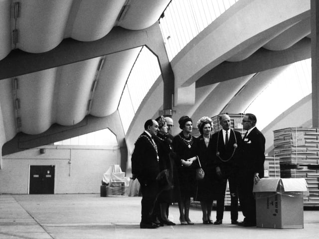 Pictured at the new extension at Cigarette Components Ltd., Jarrow, but can anyone guess which year this is?