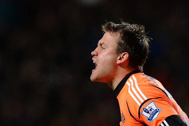 Mignolet left Sunderland in a high-profile move to Liverpool at the beginning of the 2013/14 campaign, but endured a mixed spell at Anfield, and was eventually displaced as number one. The stop is now back in his native Belgium, plying his trade for Club Brugge. (Photo by ANDREW YATES/AFP via Getty Images)