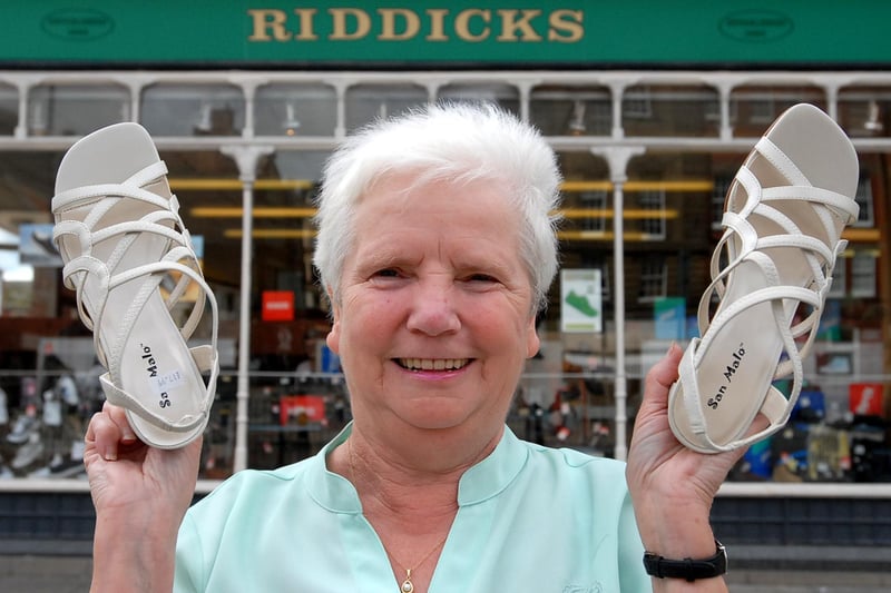 Teresa Lodge retired in 2007 after 56 years of working at Riddicks Shoe Shop.
