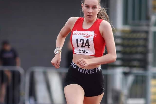 Promising middle-distance runner Emma Shipley representing Hallamshire Harriers.