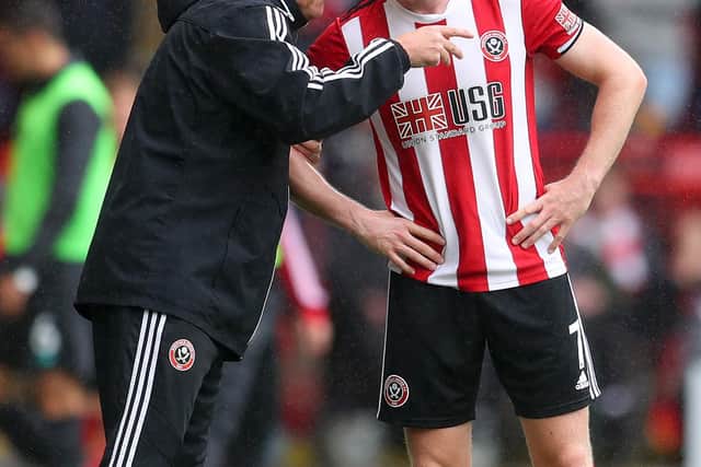 Chris Wilder and John Lundstram during their time at Sheffield United - Wilder is now at Middlesbrough and Lundstram at Rangers: Catherine Ivill/Getty Images
