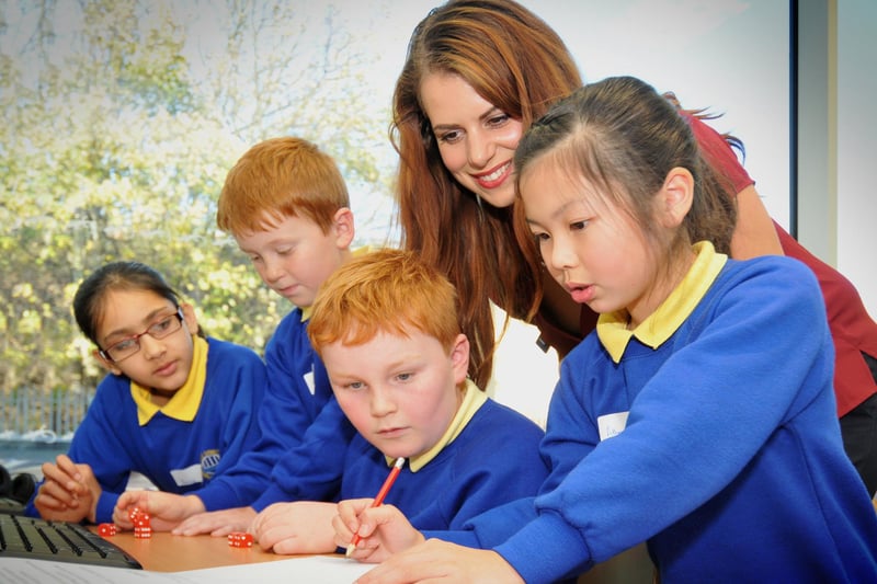 Children from Dame Dorothy Primary were taking part in a maths challenge in this 2013 photo.