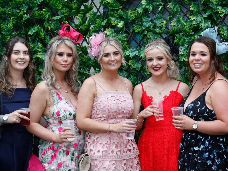 Friends fae Fife all showcasing the trend for shoulders to be on show