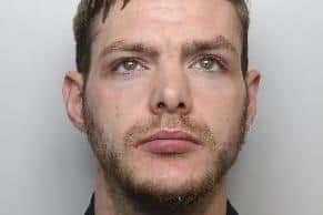 Pictured is serial burglar Dean Patten, aged 28, of Follett Road, near Shiregreen, Sheffield, who pleaded guilty to a dwelling burglary and to the theft of a vehicle in Sheffield and was sentenced to just over two years and five months of custody.