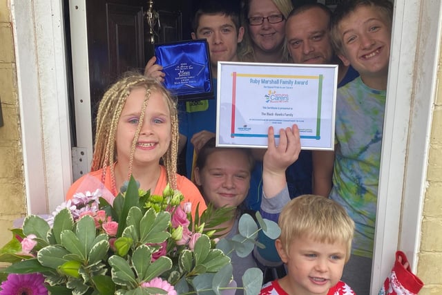 The Hartlepool Family Award 2020 (In memory of Ruby Marshall MBE).
The winners were the Black-Hawks family who were chosen by the judges 'for being a strong resilient family who support one an other throughout the year. They volunteer to help other carers and support many events.'