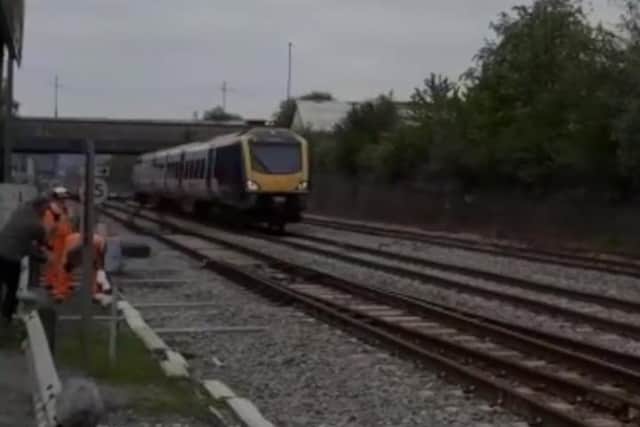 A train guard was attacked – and his bodycam thrown from the carriage – when trouble broke out on a train in South Yorkshire, between Barnsley and Wombwell.