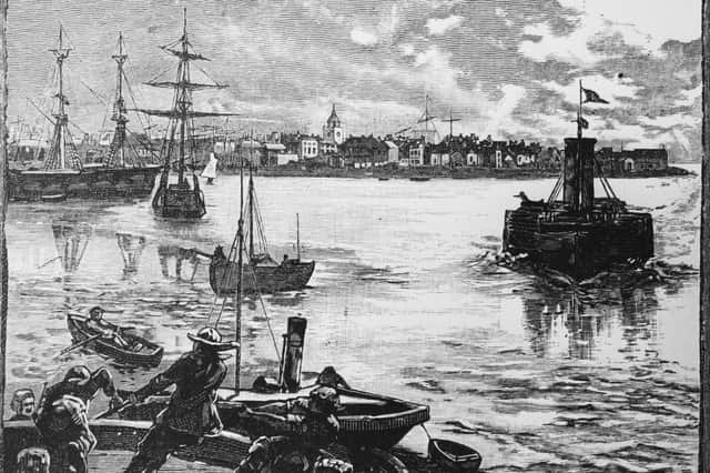 Portsmouth Harbour in Hampshire, circa 1880. (Photo by Hulton Archive/Getty Images)