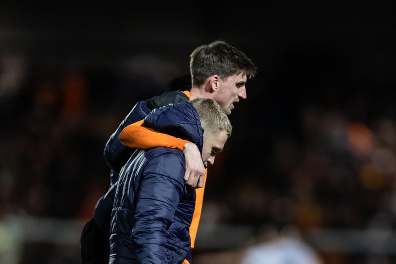 Came off injured against Port Vale after suffering an ankle injury. It's likely he's out for the next few weeks which is a major blow given the lack of striking options.