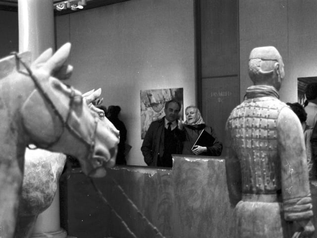 The Emperor's Warrior's exhibition at the City Arts Centre in Edinburgh September 1985. It was the first 'blockbuster' exhibition at the City Art Centre and attracted 221,000 visitors.