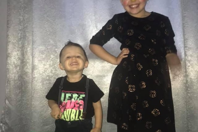 Chantelle Marson shared this photo of her two children, Kaci aged eight and Kian aged two, posing happily for the camera.