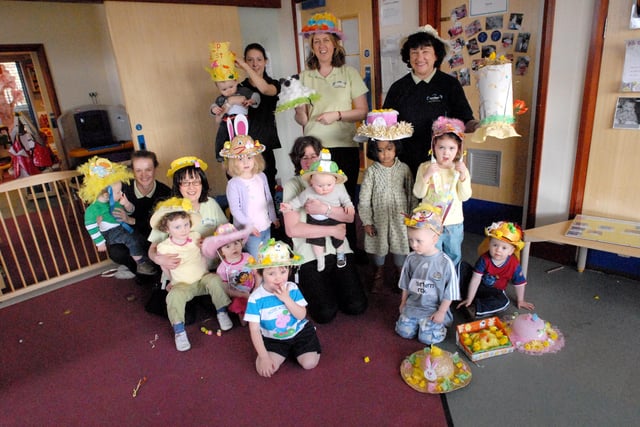 Bonnets of all varieties in this 2009 photo from Sure Start All Saints in South Shields.