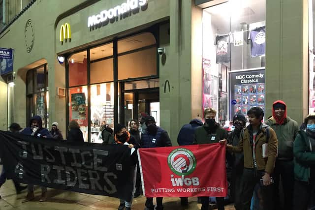 Members of the IWGB are refusing to pick up McDonald’s orders made on the Just Eat platform in a bid to keep their dispute in the public eye and pile pressure on their paymasters.