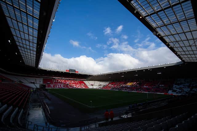 SUNDERLAND, ENGLAND - NOVEMBER 27: A general view of the inside of the Stadium of Light home to Sunderland AFC before the FIFA Women's World Cup 2023 Qualifier group D match between England and Austria at Stadium of Light on November 27, 2021 in Sunderland, United Kingdom. (Photo by Joe Prior/Visionhaus)