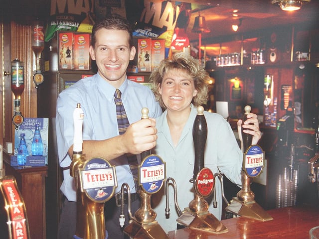 Landlord Jonathon and Lizzie Hall at the Wheatsheaf pub in Parkhead