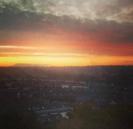 Elaine Pogson also enjoyed watching the sun set from her flat on Psalter Lane, Ecclesall, looking towards Ranmoor and Greystones Road.