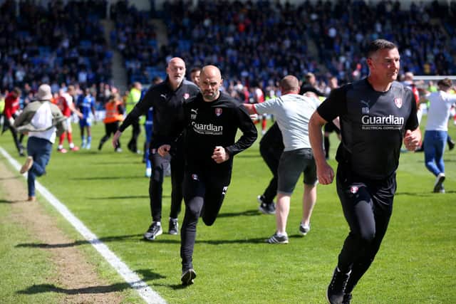 Paul Warne, Manager of Rotherham United leaves the pitch after his side's victory during the Sky Bet League One match between Gillingham and Rotherham United at MEMS Priestfield Stadium: Henry Browne/Getty Images