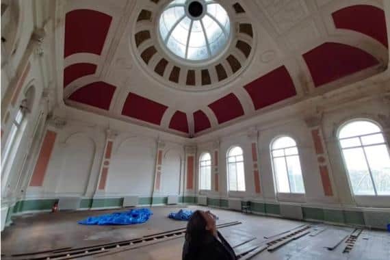 The beautiful domed central hall in Canada House on Commercial Street, Sheffield will become a performance space when the building becomes music hub Harmony Works