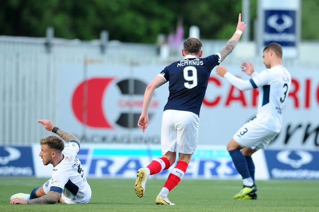 Tuesday, July 16. Declan McManus' debut goal gives the Bairns the home win.