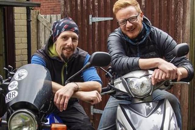 Bikers John and Ciaran, who present a YouTube series, Mech' It Better