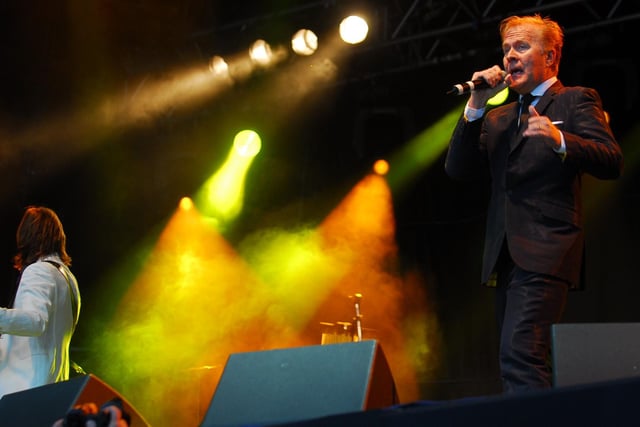 ABC's Martin Fry performs at a Back to the Eighties concert at the Embankment, Peterborough in July 2010. They appeared with Bananarama, Go West and fellow Sheffield band Heaven 17