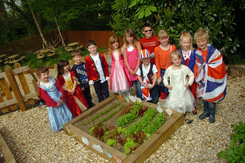 Willoughton Primary School held a joint party to celebrate the Royal Wedding and the opening of their new school garden