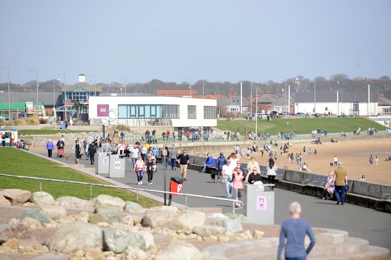Out and about at Seaburn Promenade during warm weather on Wednesday, March 31.