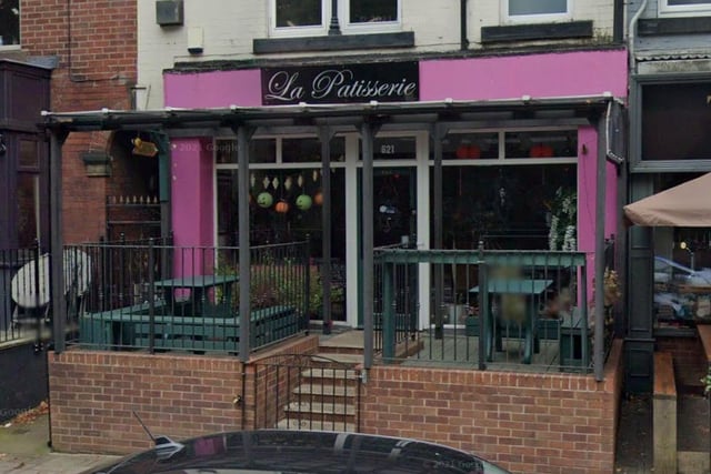 La Patisserie, 621 Ecclesall Road, Sharrow, Sheffield, S11 8PT. Rating: 4.7/5 (based on 121 Google Reviews). "Lovely relaxed and friendly café - patisserie. Excellent breakfast, excellent tea, excellent pastries."