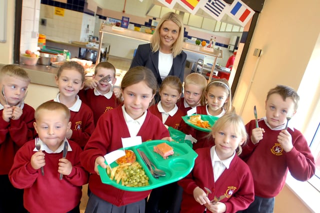 This European theme day lunch looked tasty 13 years ago. Have you spotted a familiar face?