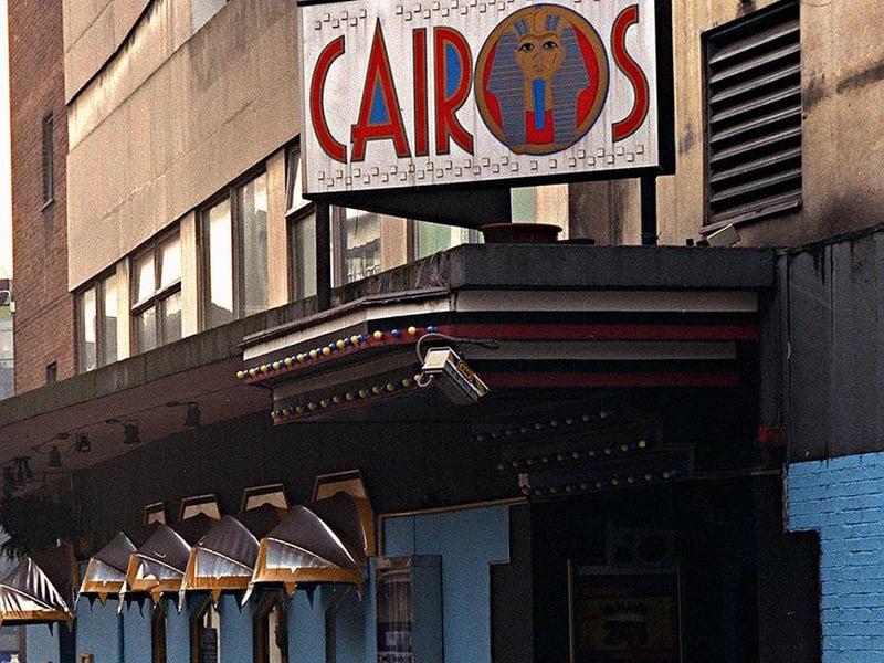 Cairos nightclub, on Bank Street, Sheffield, in August 1997