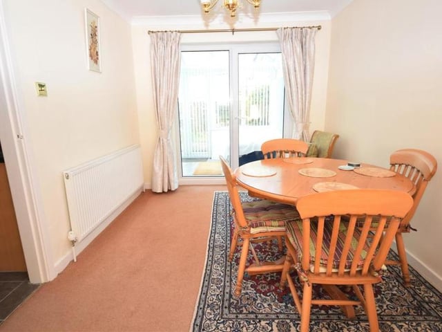 Leading from the lounge is the dining room, which itself opens straight into the conservatory. It has a radiator and is finished with coving to the ceiling.