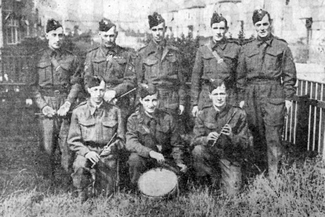 Members of West Hartlepool Home Guard Drum and Fife Band pictured in 1941.