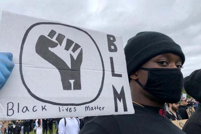 The raised, clenched fist has become a symbol of the Black Lives Matter movement