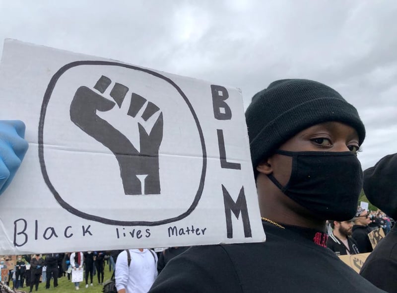 The raised, clenched fist has become a symbol of the Black Lives Matter movement