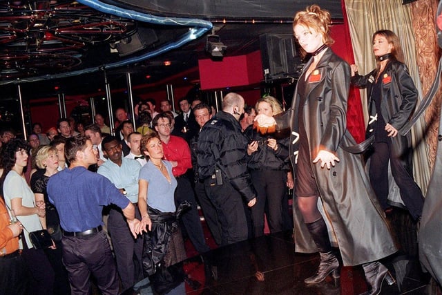 Josephine's nightclub was based in Barker's Pool from its opening in 1976 until it closed in 2003. It was voted fifth in the poll, with 9.9 per cent of the vote. Picture shows The Lynx Minxes on tour there in 1997. Picture: Sheffield Newspapers