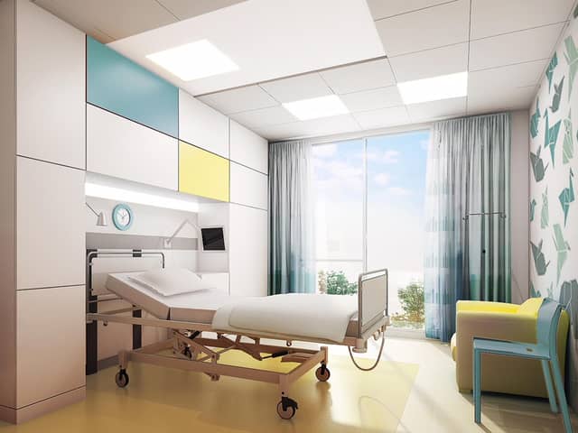 An impression of what one of the single patient bedrooms could look like