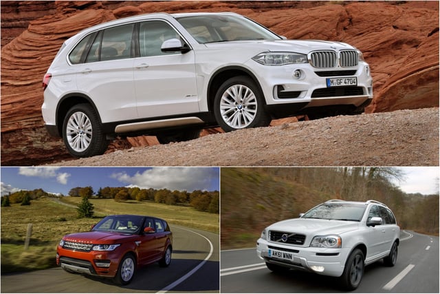 After appearing at the bottom of the large SUV list, Land Rover and Volvo make a stronger showing in the more premium sector, but are topped by BMW.
BMW X5 (2013 - 2018) 86.1%; Range Rover Sport (2013 – present) 76.5%; Volvo XC90 (2002 - 2015) 75.0%