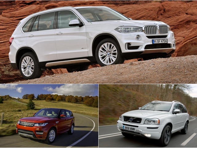 After appearing at the bottom of the large SUV list, Land Rover and Volvo make a stronger showing in the more premium sector, but are topped by BMW.
BMW X5 (2013 - 2018) 86.1%; Range Rover Sport (2013 – present) 76.5%; Volvo XC90 (2002 - 2015) 75.0%