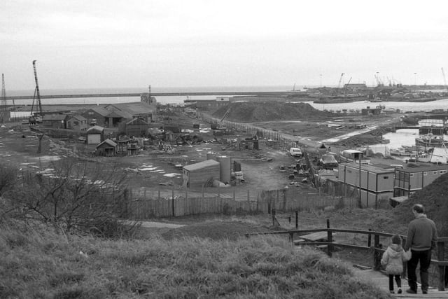 Preparations at North Dock for a marina and housing project. Does this bring back memories from 1991?